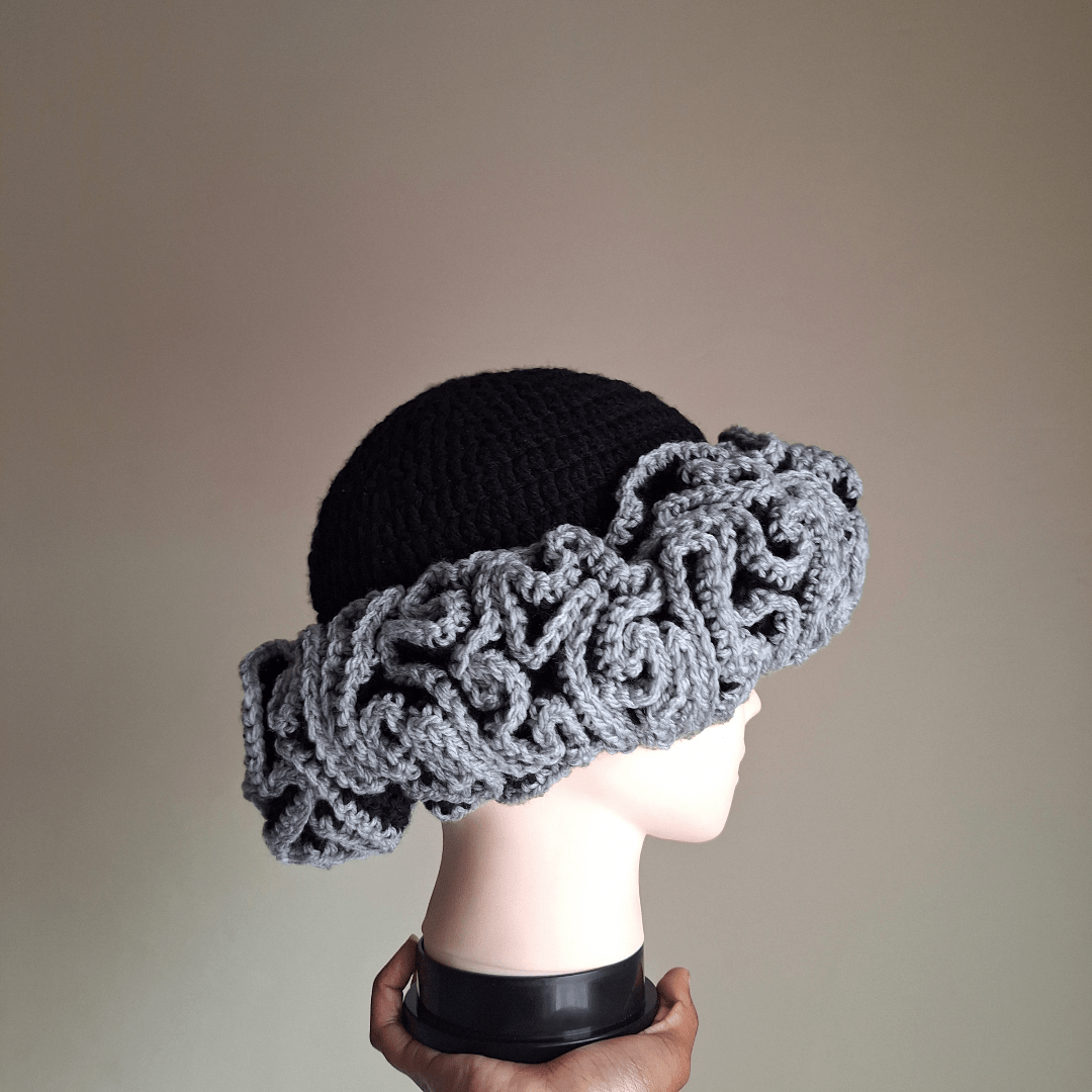 Outlined Classique Ruffle Hat - Cleo Kalon Creations