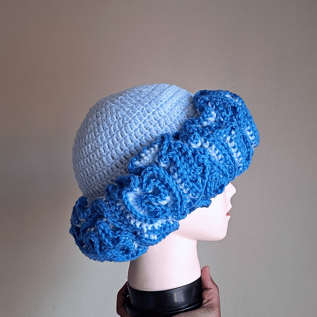 Outlined Classique Ruffle Hat - Cleo Kalon Creations