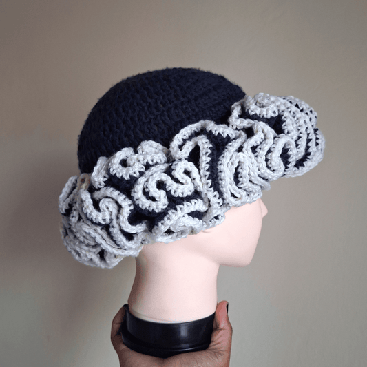 Outlined Classique Ruffle Hat - Cleo Kalon Creations
