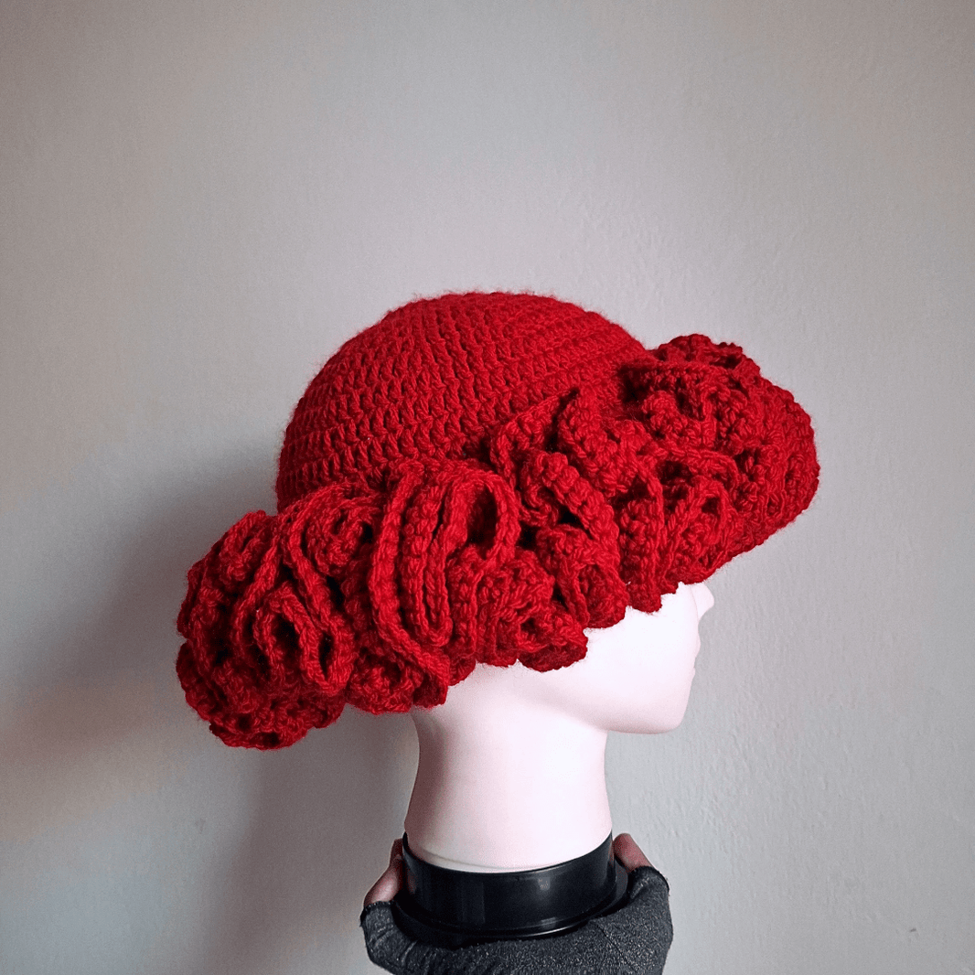 Hat Ruffles Red Ruffle Hats – Cleo Kalon Creations