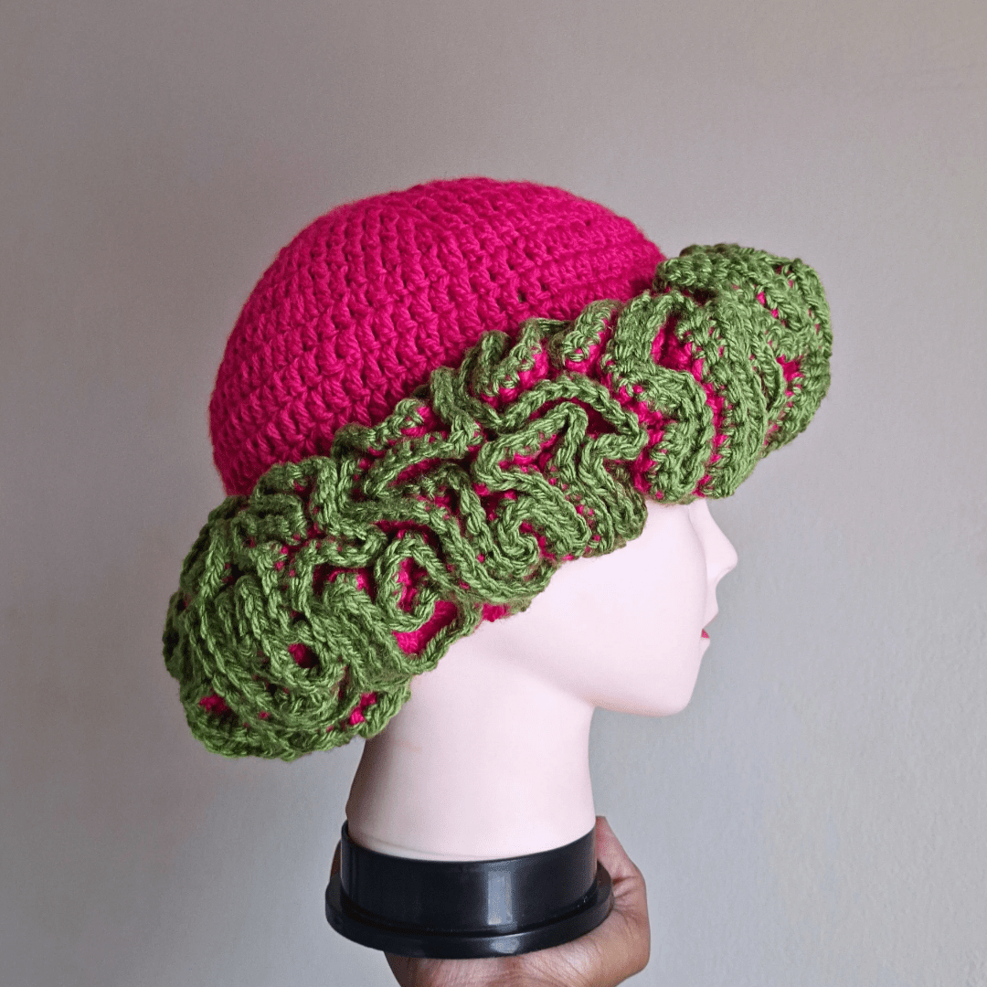 Outlined Classique Ruffle Hat - Cleo Kalon Creations