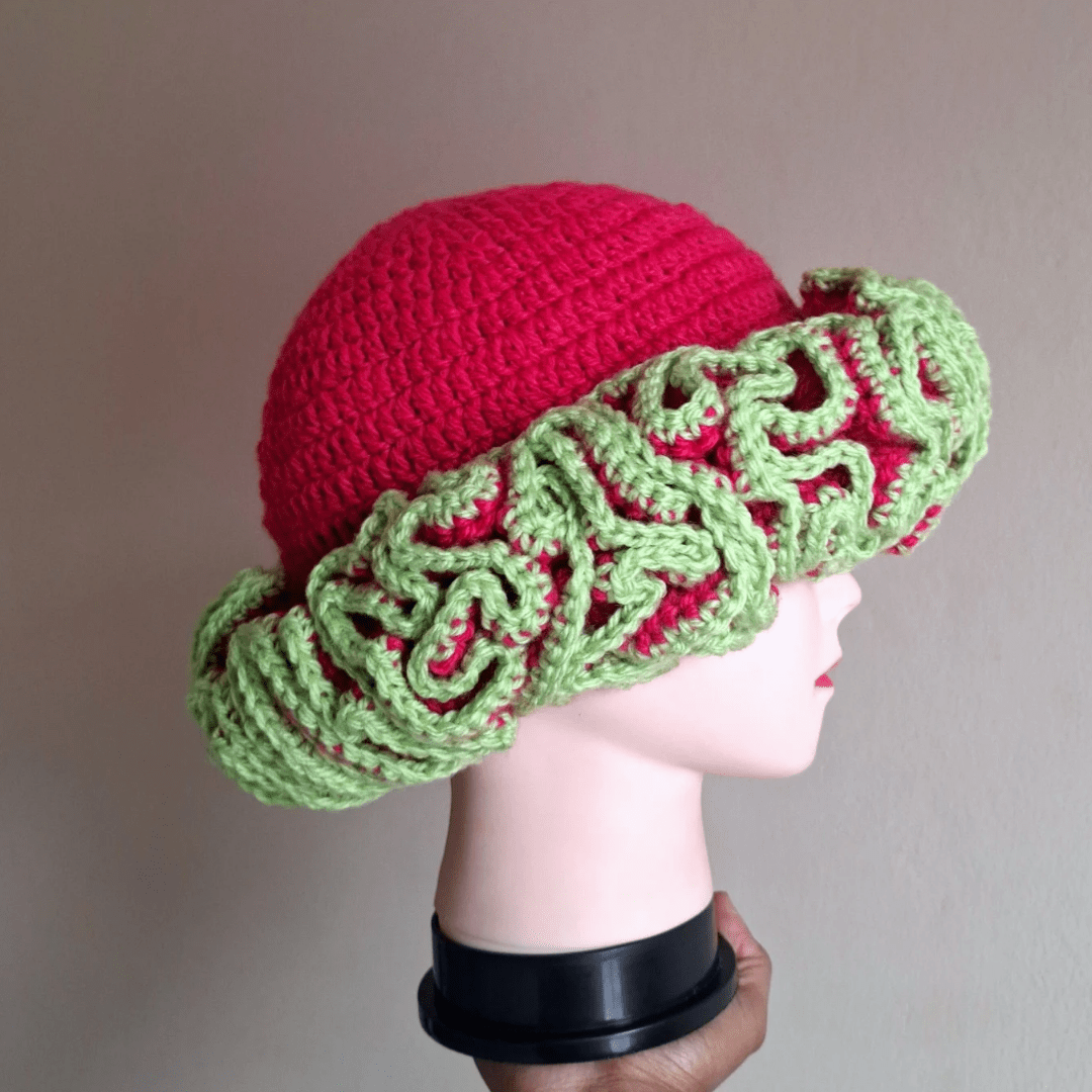 Outlined Classique Ruffle Hat - Cleo Kalon Creations