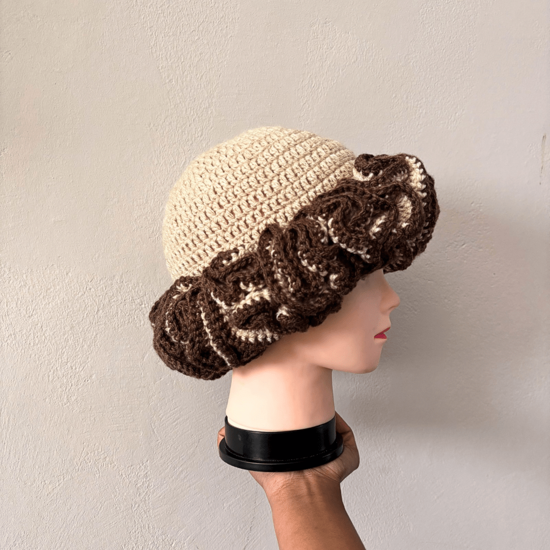 Outlined Classique Ruffle Hat - Cleo Kalon Creations