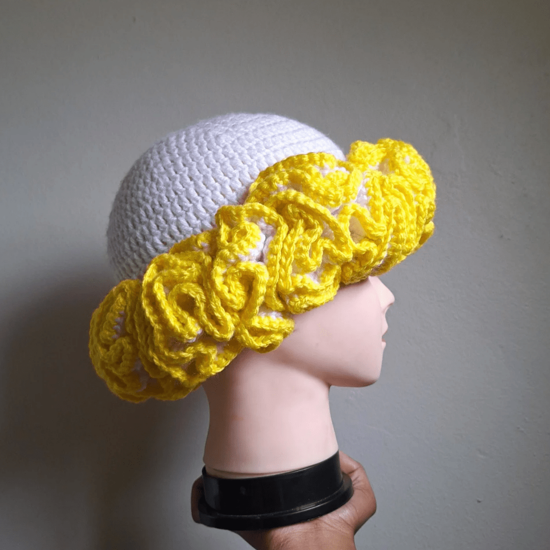 Outlined Classique Ruffle Hat - Cleo Kalon Creations