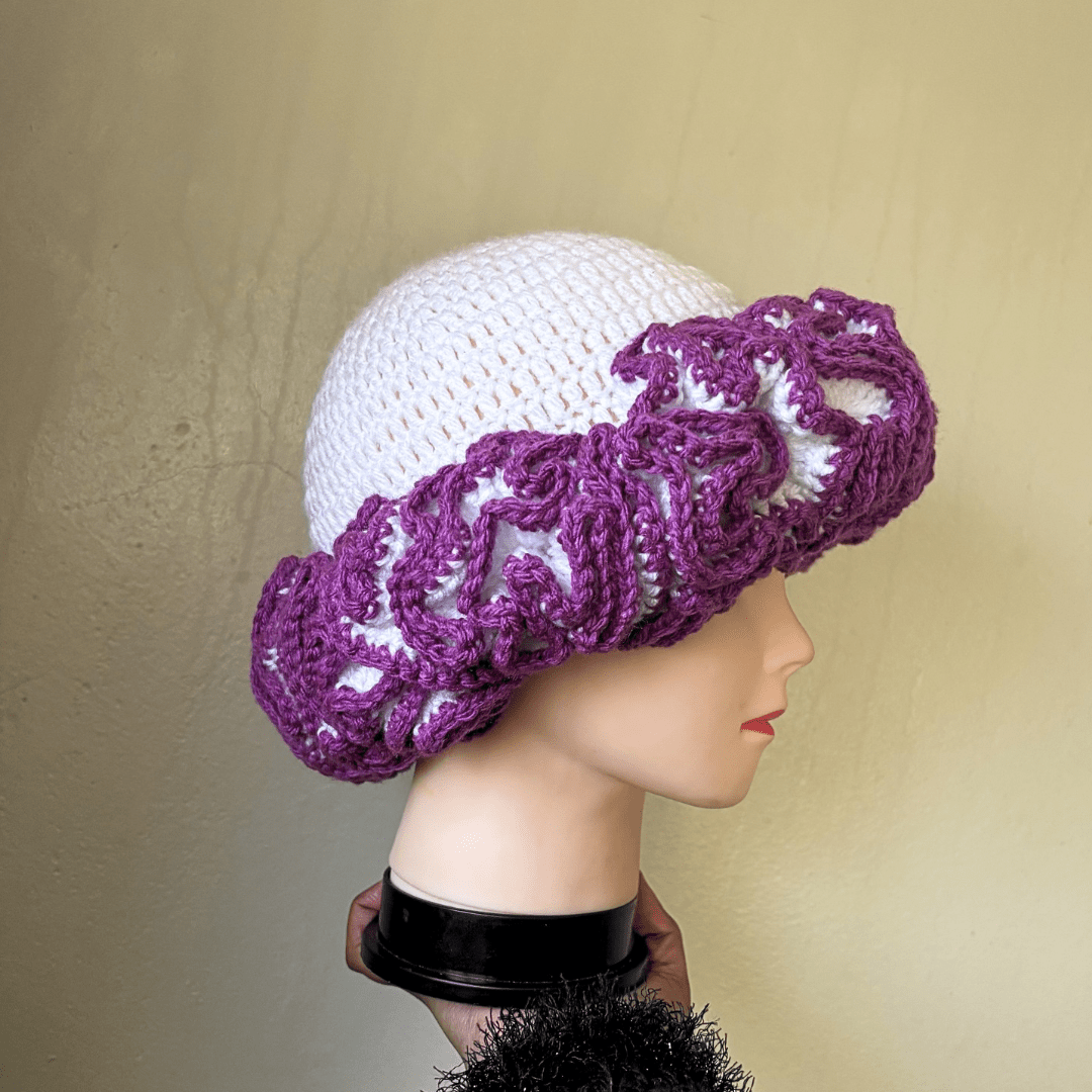 Outlined Classique Ruffle Hat - Cleo Kalon Creations