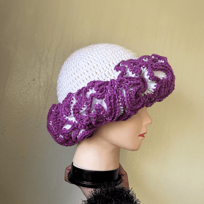Outlined Classique Ruffle Hat - Cleo Kalon Creations
