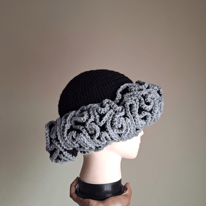 Outlined Classique Ruffle Hat - Cleo Kalon Creations