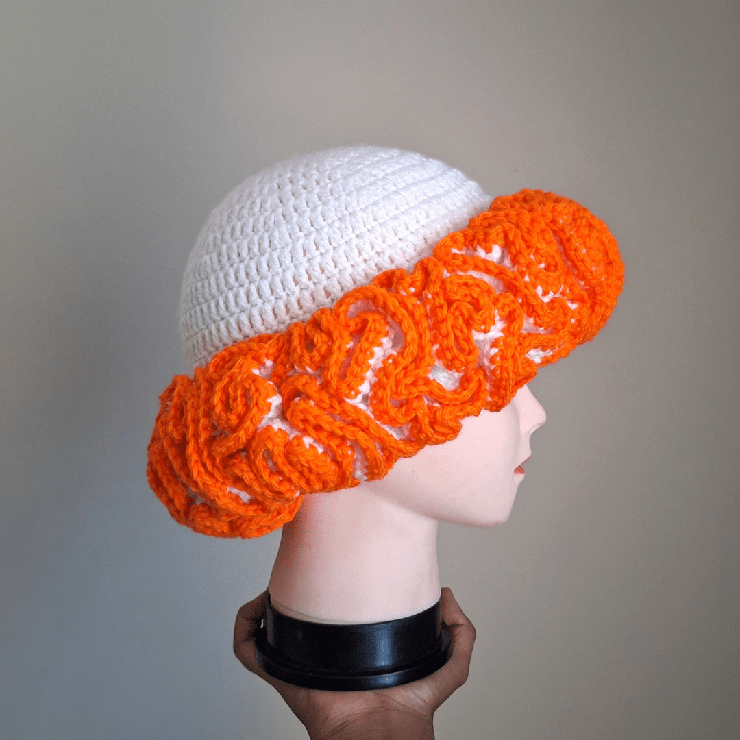 Outlined Classique Ruffle Hat - Cleo Kalon Creations
