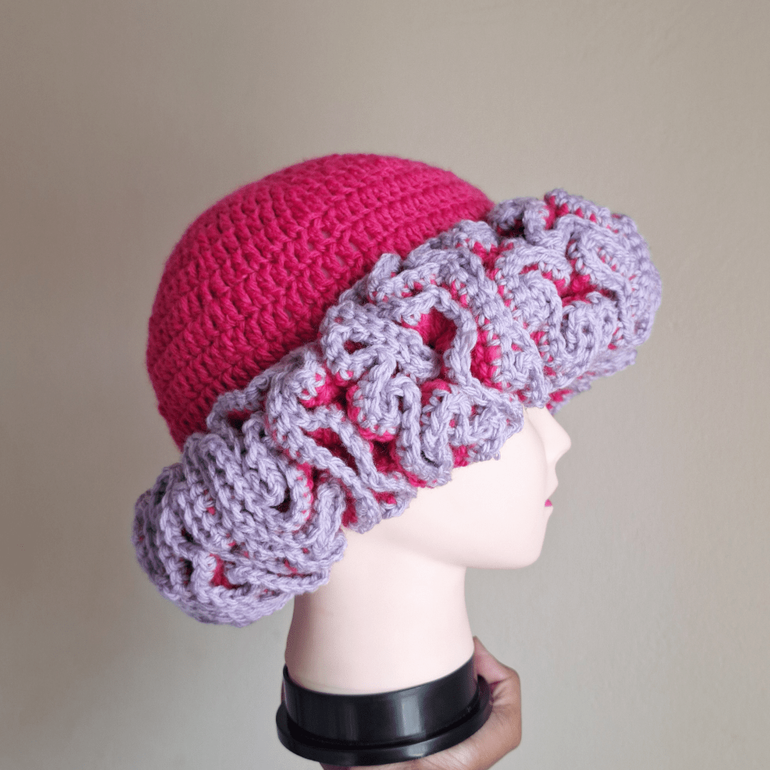 Outlined Classique Ruffle Hat - Cleo Kalon Creations