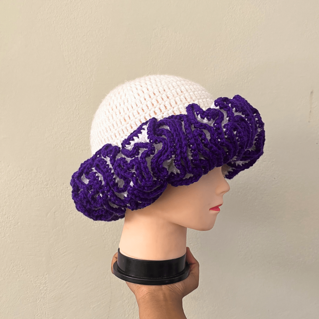 Outlined Classique Ruffle Hat - Cleo Kalon Creations