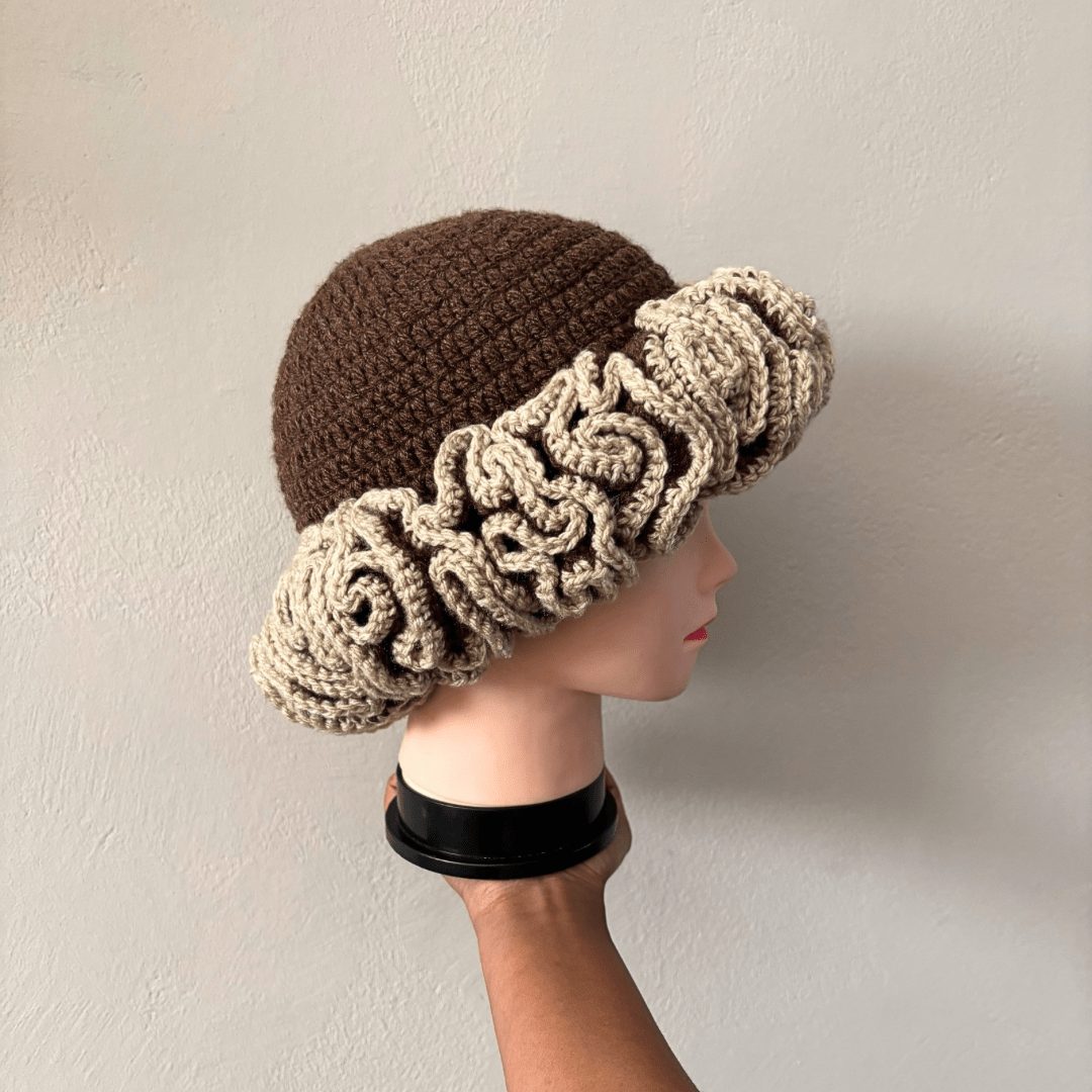 Outlined Classique Ruffle Hat - Cleo Kalon Creations