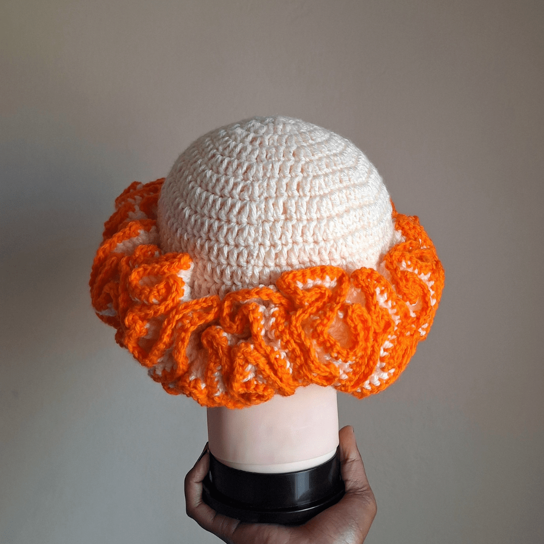 Outlined Classique Ruffle Hat - Cleo Kalon Creations