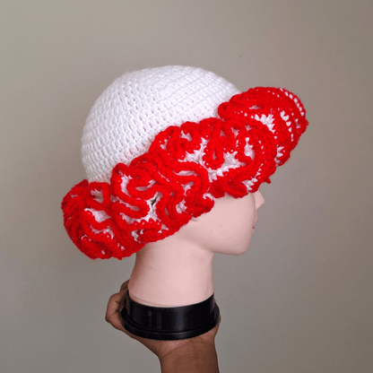 Outlined Classique Ruffle Hat - Cleo Kalon Creations