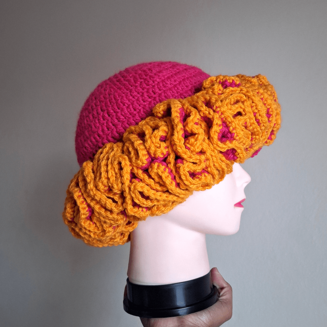 Outlined Classique Ruffle Hat - Cleo Kalon Creations