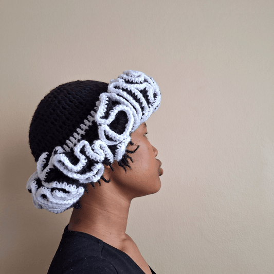 Outlined Classique Ruffle Hat - Cleo Kalon Creations
