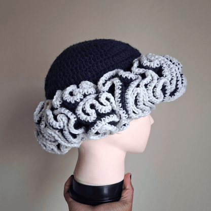 Outlined Classique Ruffle Hat - Cleo Kalon Creations