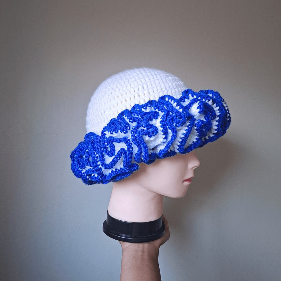 Outlined Classique Ruffle Hat - Cleo Kalon Creations