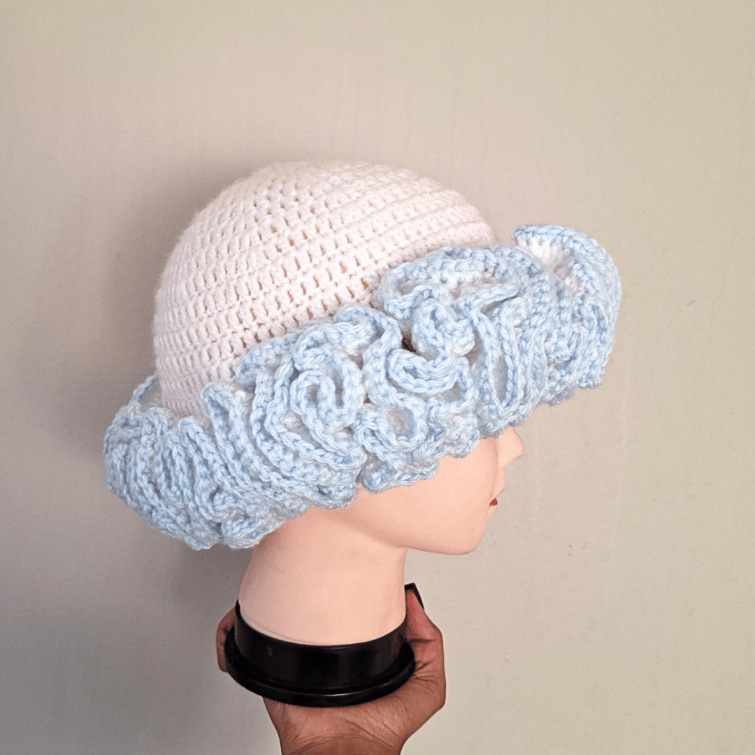 Outlined Classique Ruffle Hat - Cleo Kalon Creations