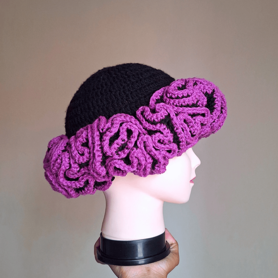Outlined Classique Ruffle Hat - Cleo Kalon Creations