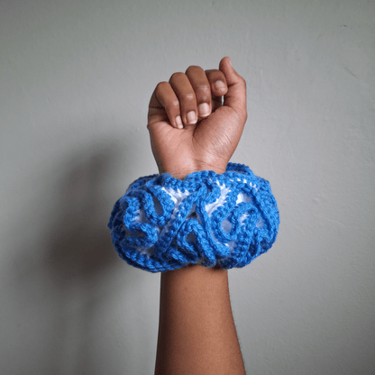 Outlined Ruffle Scrunchie - Cleo Kalon Creations