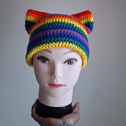 Pride Intensity Cat Beanie - Cleo Kalon Creations
