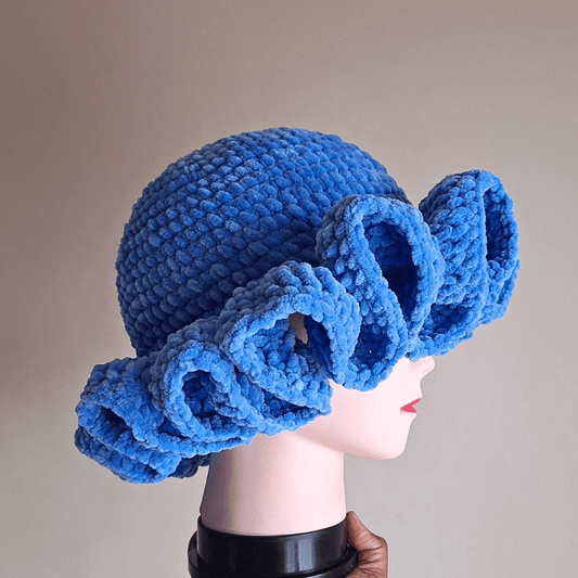 Velvet Wavy Hat - Cleo Kalon Creations